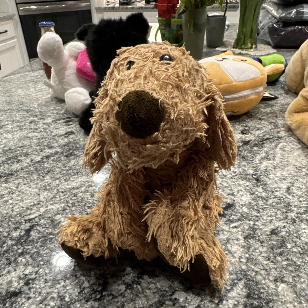 TY Classic Calhoun Brown Shaggy Puppy Dog Plush Stuffed Toy 14 Inch 2003 Floppy